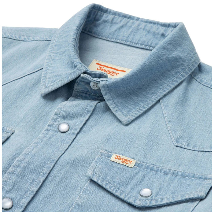 Seager Reagan Pearl Long-Sleeve Snap Shirt - Men's Light Wash Indigo
