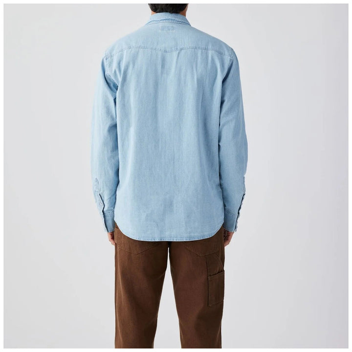 Seager Reagan Pearl Long-Sleeve Snap Shirt - Men's Light Wash Indigo