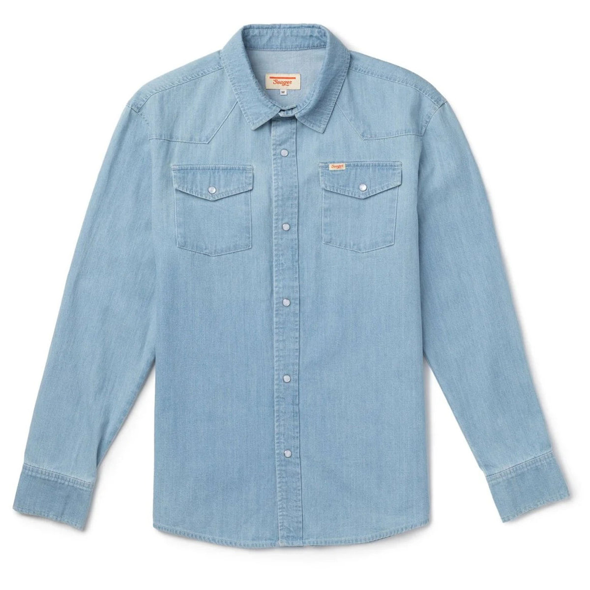 Seager Reagan Pearl Long-Sleeve Snap Shirt - Men's Light Wash Indigo