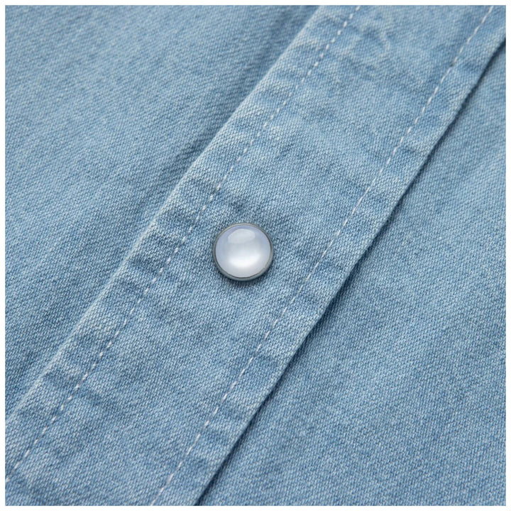Seager Reagan Pearl Long-Sleeve Snap Shirt - Men's Light Wash Indigo