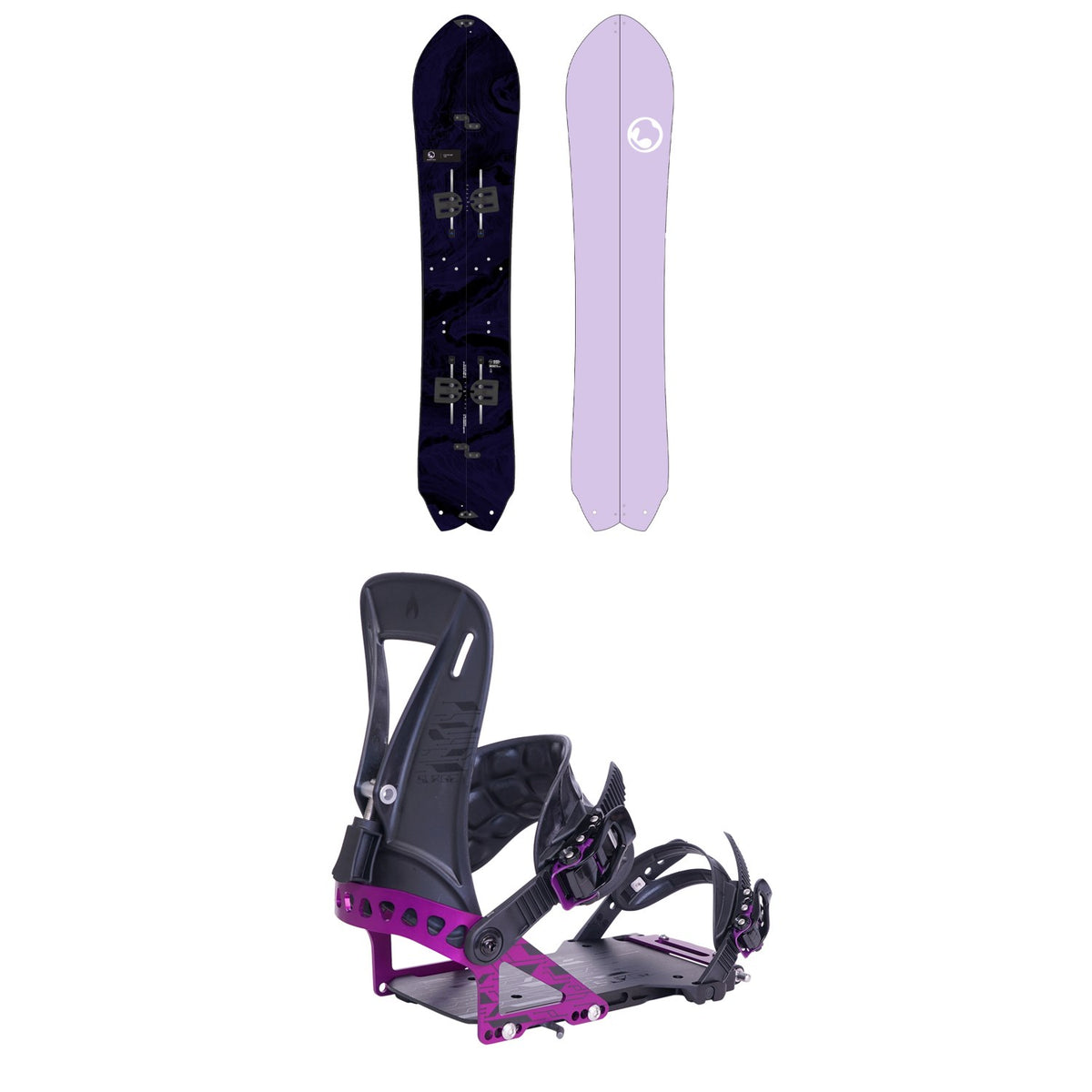 Burton Fish 3D Splitboard + Spark R&D Surge ST Splitboard Bindings 2026