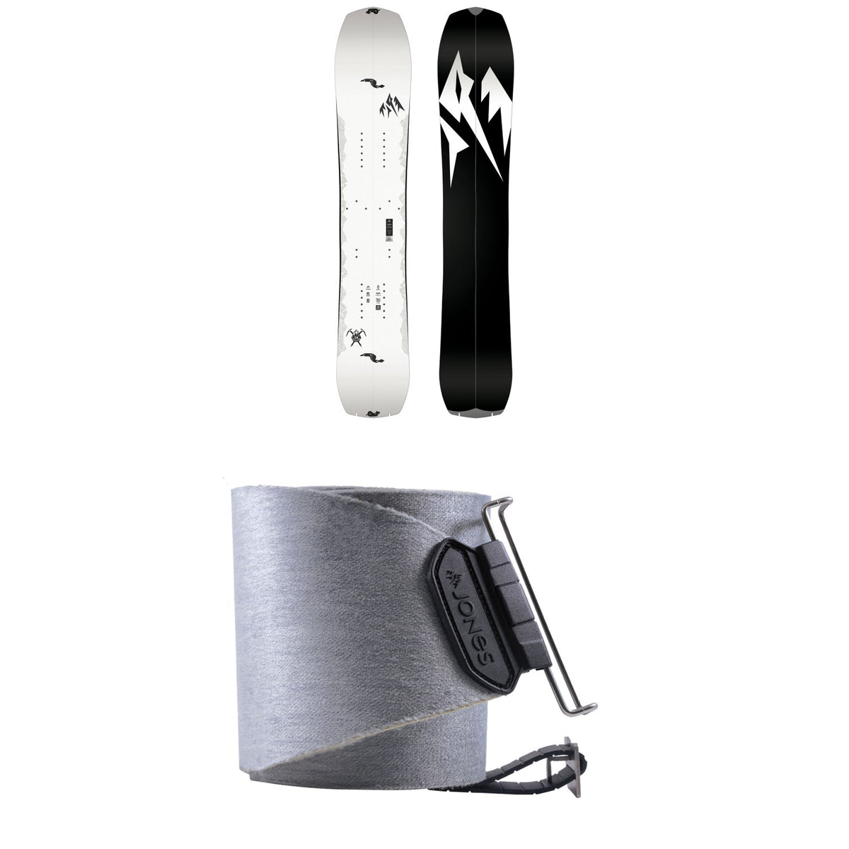 Jones Ultralight Solution Splitboard + Nomad Pro Quick Tension Tail Clip Splitboard Skins
