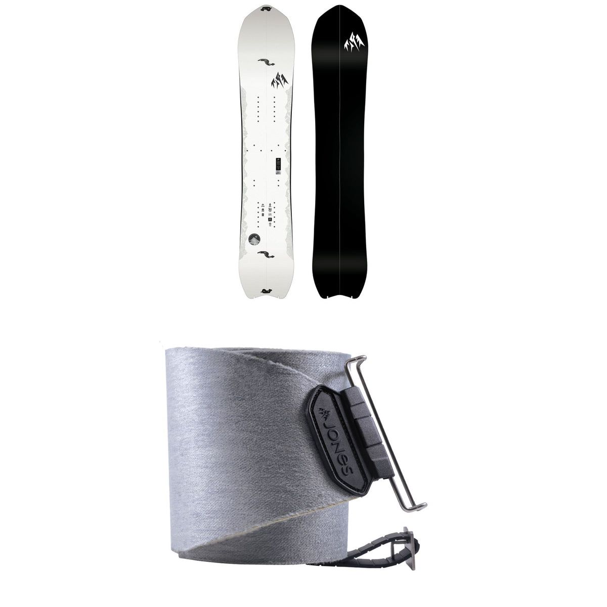Jones Ultralight Stratos Splitboard + Nomad Pro Quick Tension Tail Clip Splitboard Skins