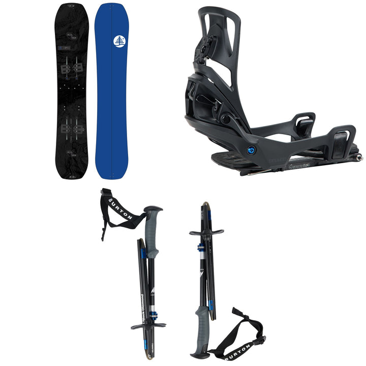 Burton Family Tree Hometown Hero Splitboard + Step On Splitboard Bindings + Burton x Black Diamond Compactor Poles