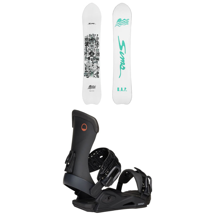 Sims UAP Snowboard + Season Meld Snowboard Bindings