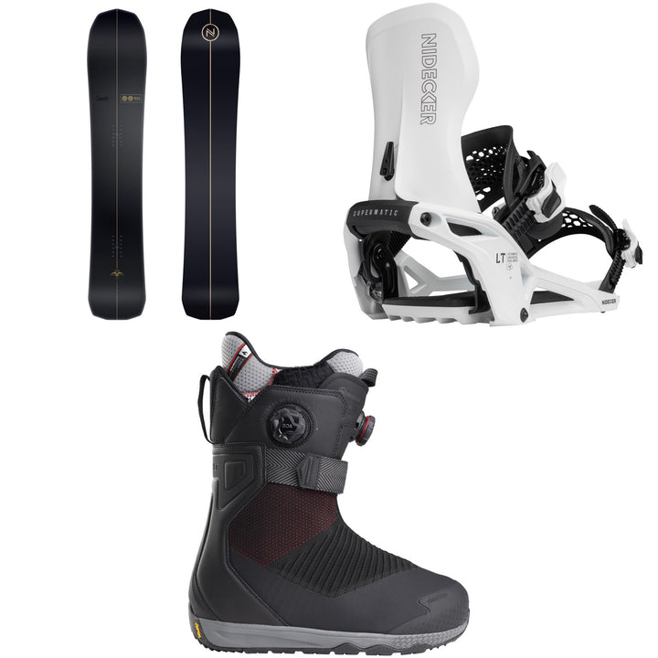Nidecker The Smoke Snowboard + LT Supermatic Snowboard Bindings +  Index Snowboard Boots 2026