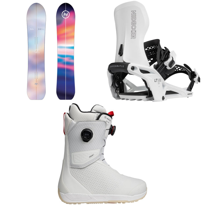 Nidecker Mellow Snowboard + LT Supermatic Snowboard Bindings + Rift Pro Snowboard Boots 2026