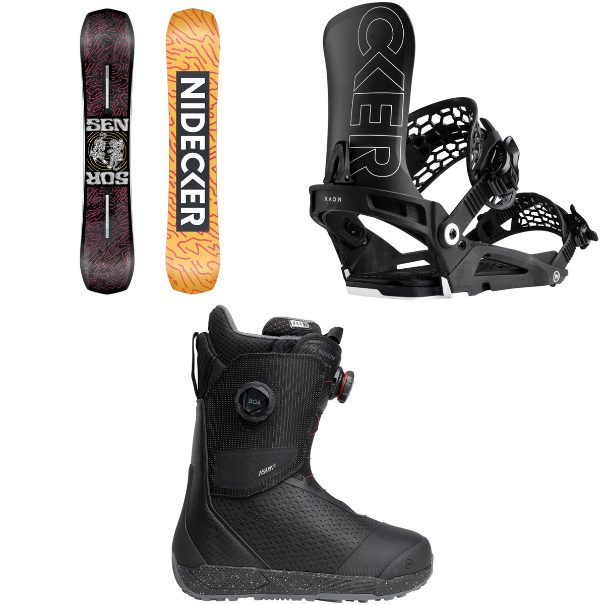 Nidecker Sensor Snowboard + Kaon Snowboard Bindings + Rift Pro Snowboard Boots - Women's 2026