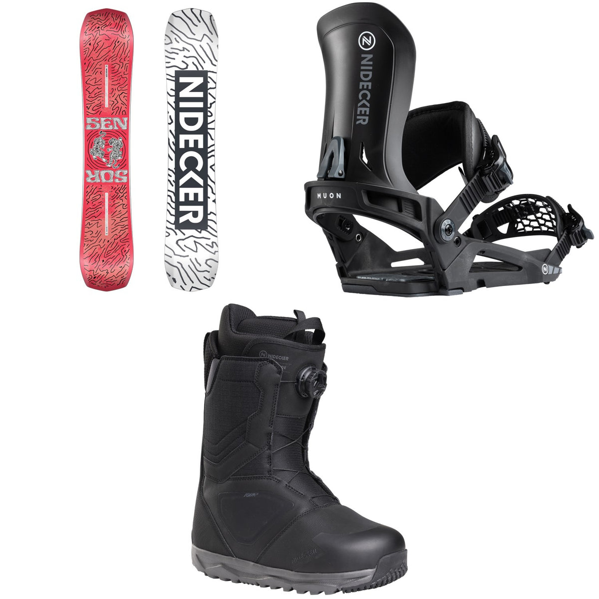 Nidecker Sensor Snowboard + Muon Snowboard Bindings + Cascade Snowboard Boots 2026