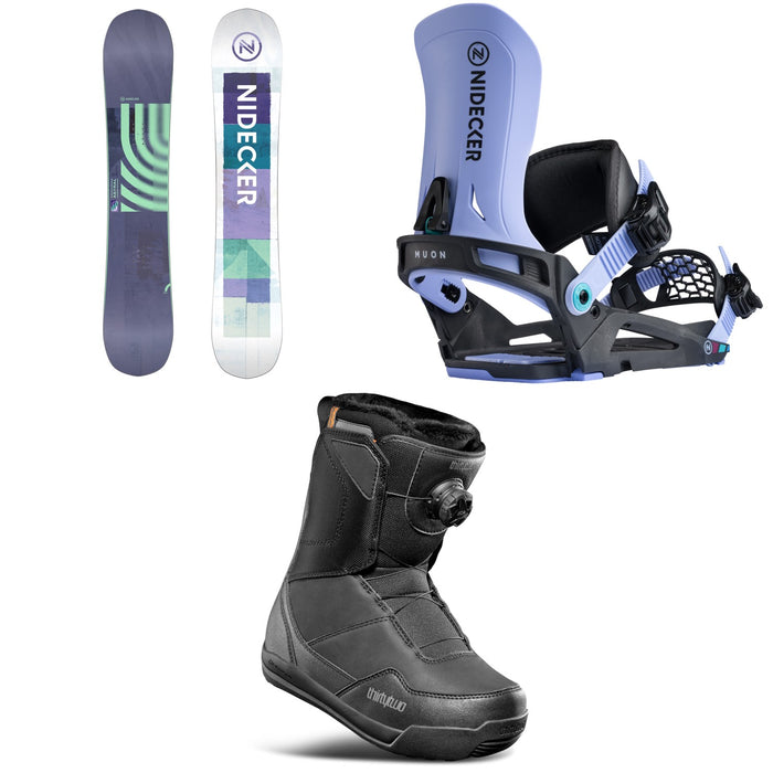 Nidecker Astral Snowboard + Muon Snowboard Bindings + thirtytwo Shifty Boa Snowboard Boots - Women's 2026