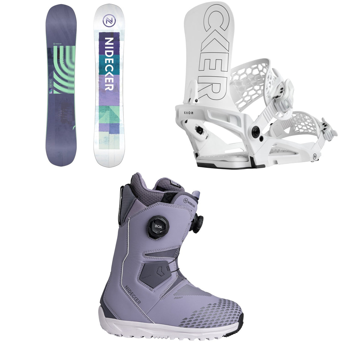 Nidecker Astral Snowboard + Kaon Snowboard Bindings  + Altai Snowboard Boots - Women's 2026