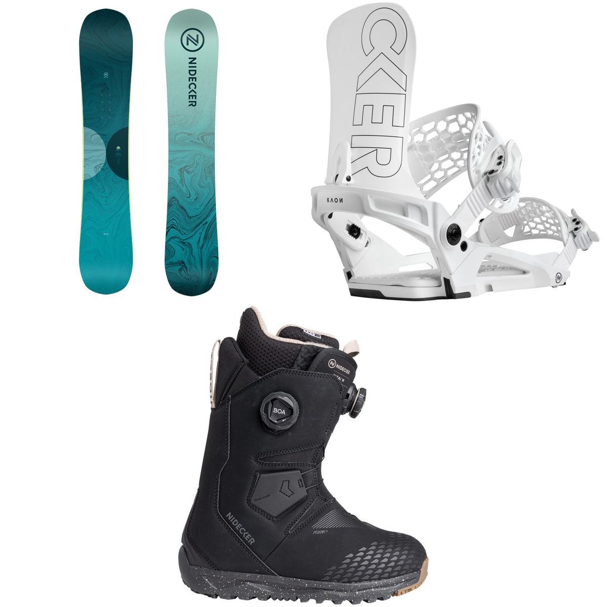 Nidecker Elle Snowboard + Kaon Snowboard Bindings + Altai Snowboard Boots - Women's 2026