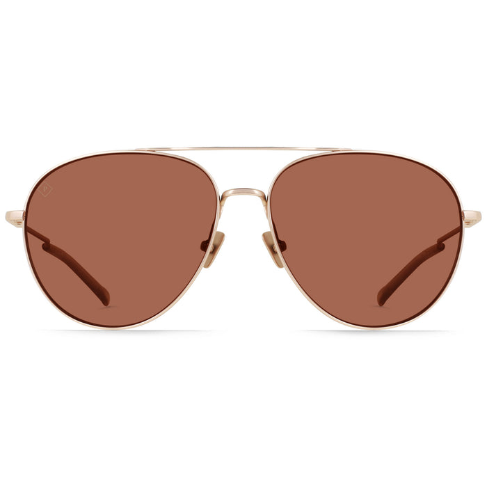 RAEN Serona Sunglasses Satin Rose Gold/Solace Polarized