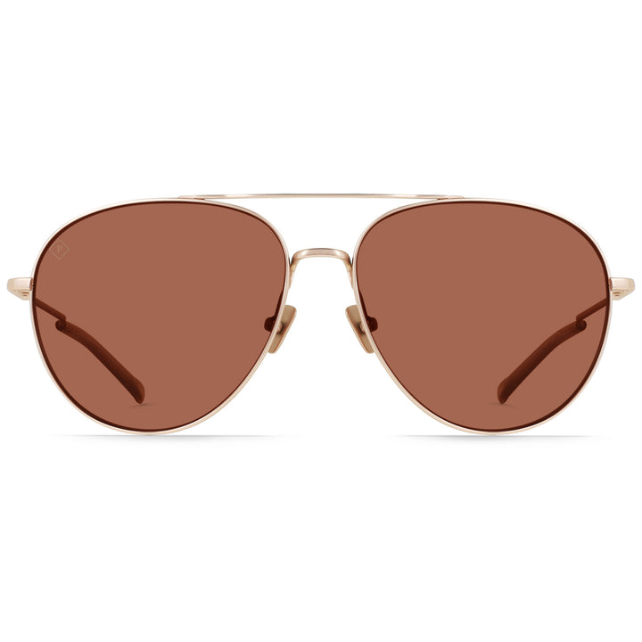 RAEN Serona Sunglasses Satin Rose Gold/Solace Polarized