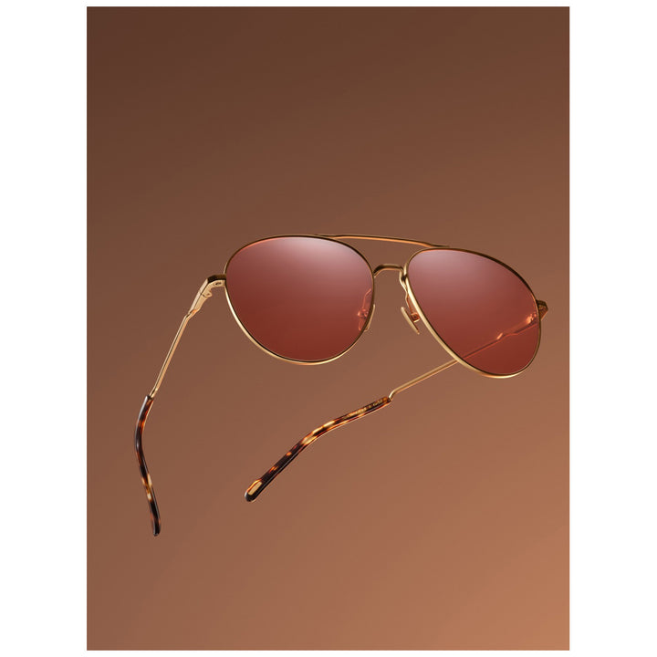 RAEN Serona Sunglasses Satin Rose Gold/Solace Polarized