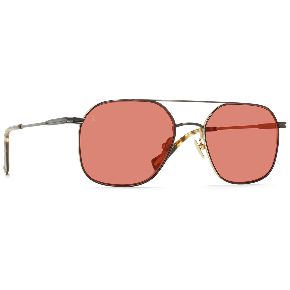RAEN Spyre Sunglasses Satin Black & Gold/Dune