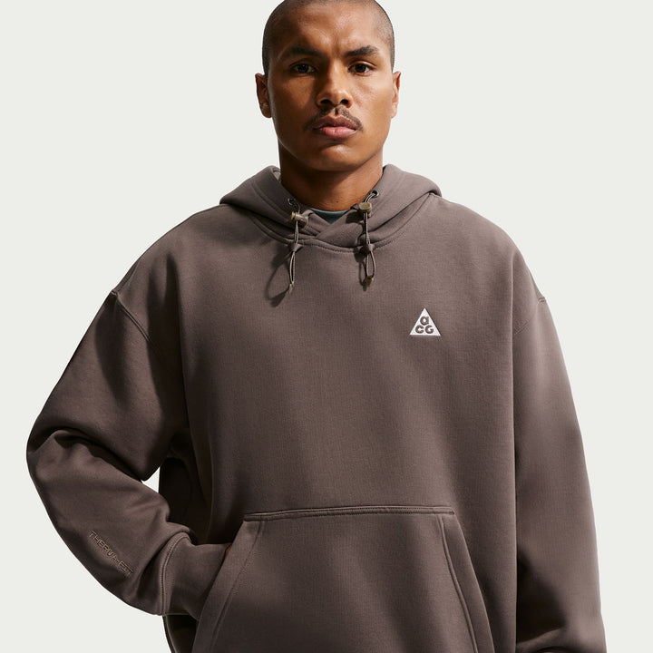 Nike ACG "Tuff Fleece" Hoodie - Men's Ironstone/Mink Browns/Summit White