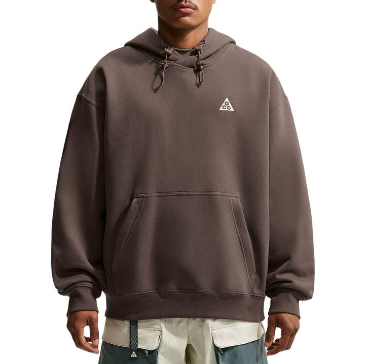 Nike ACG "Tuff Fleece" Hoodie - Men's Ironstone/Mink Browns/Summit White