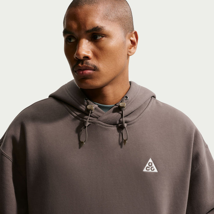 Nike ACG "Tuff Fleece" Hoodie - Men's Ironstone/Mink Browns/Summit White