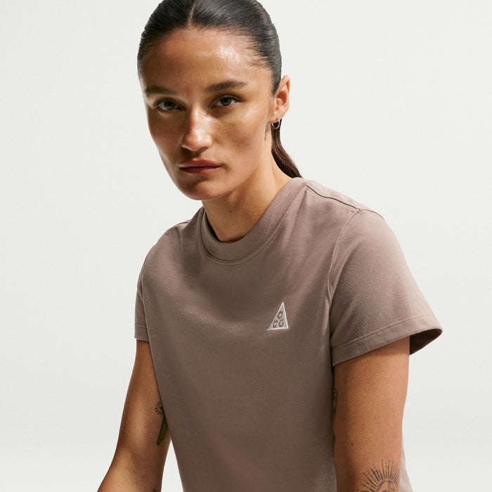 Nike ACG Dri-Fit Fitted Tri Short-Sleeve T-Shirt - Women's Mink Browns/Summer White