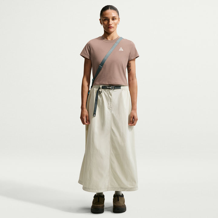 Nike ACG Dri-Fit Fitted Tri Short-Sleeve T-Shirt - Women's Mink Browns/Summer White