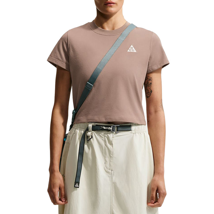Nike ACG Dri-Fit Fitted Tri Short-Sleeve T-Shirt - Women's Mink Browns/Summer White