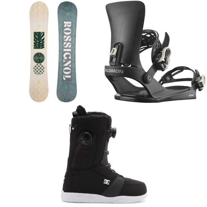 Rossignol Soulside Snowboard + Salomon EDB X Snowboard Bindings + DC Lotus Snowboard Boots - Women's