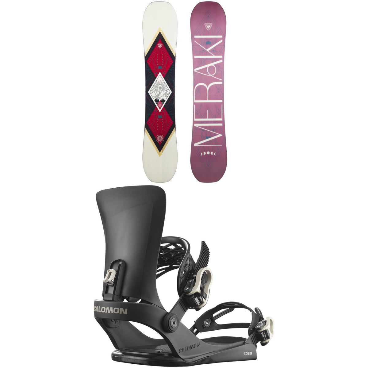 Rossignol Meraki Snowboard + Salomon EDB X Snowboard Bindings - Women's