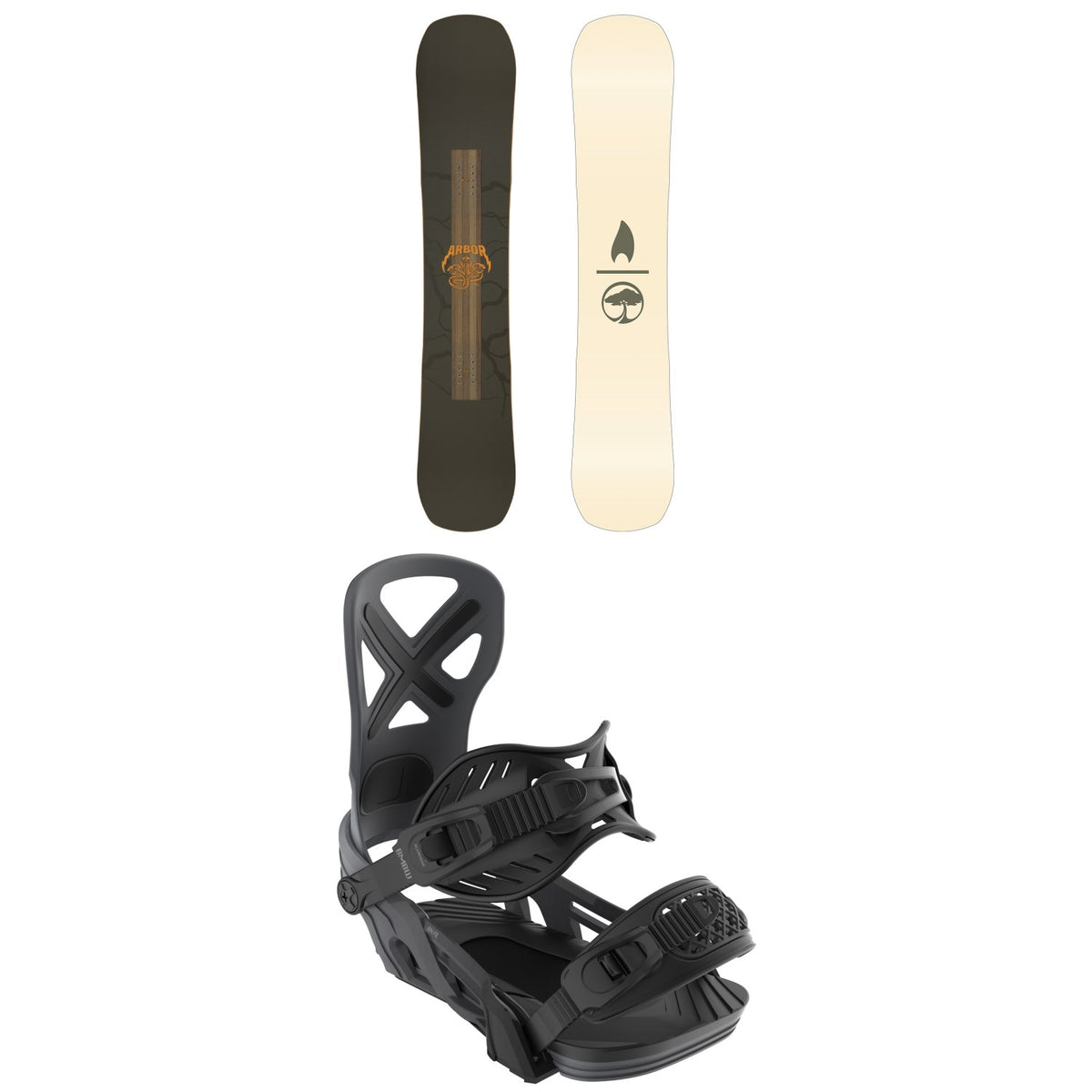 Arbor Draft Snowboard + Bent Metal Anvil Snowboard Bindings 2026