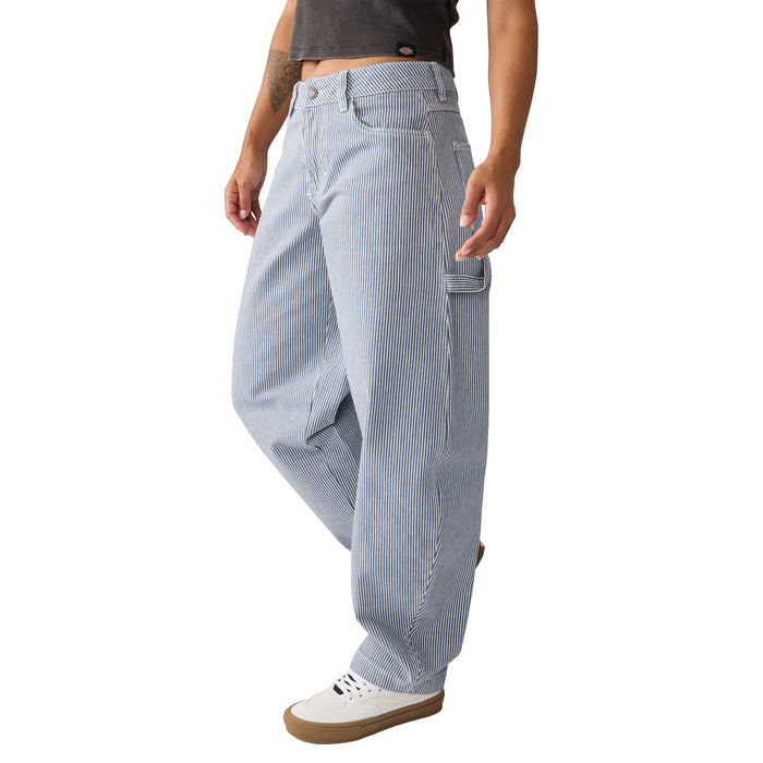Dickies Hickory Loose Straight Carpenter Pants - Women's Retro Indigo