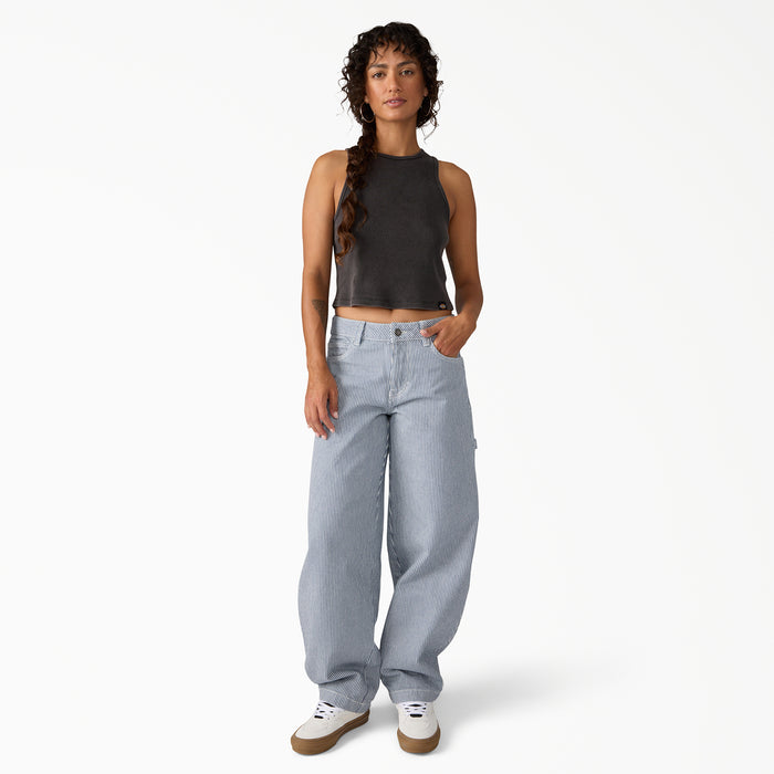 Dickies Hickory Loose Straight Carpenter Pants - Women's Retro Indigo