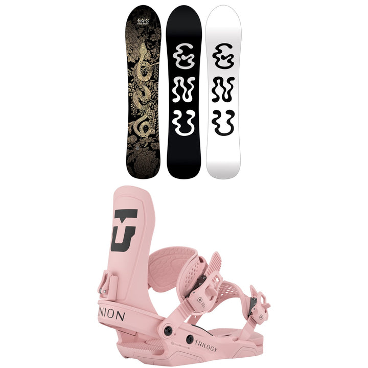 GNU Free Spirit C3 Snowboard + Union Trilogy Snowboard Bindings - Women's 2026