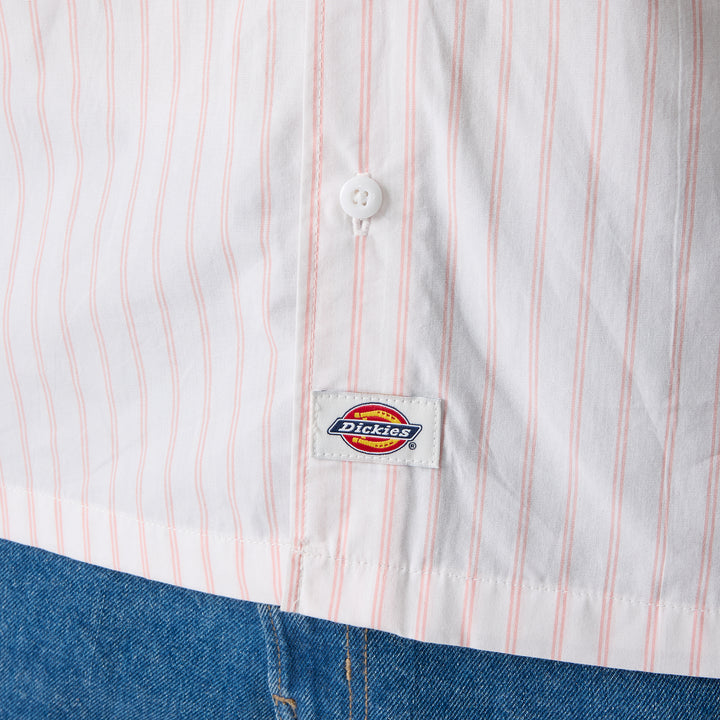 Dickies Venedocia Stripe Short-Sleeve Shirt - Men's White