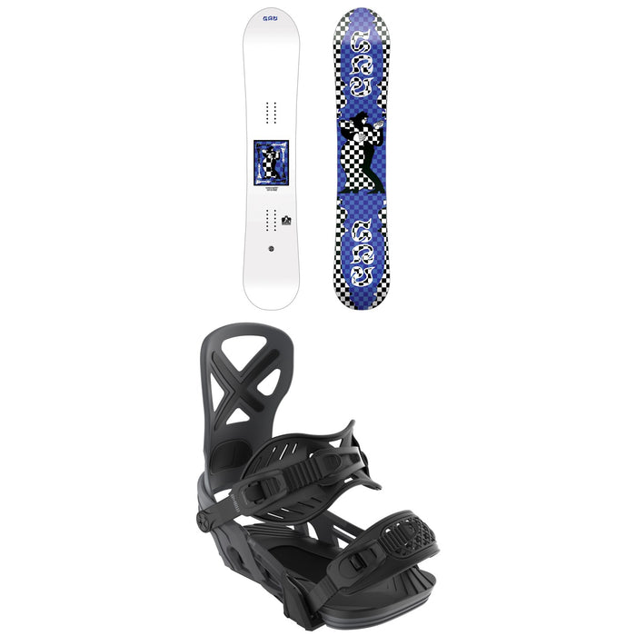 GNU 4x4 C3 Snowboard + Bent Metal Anvil Snowboard Bindings 2026