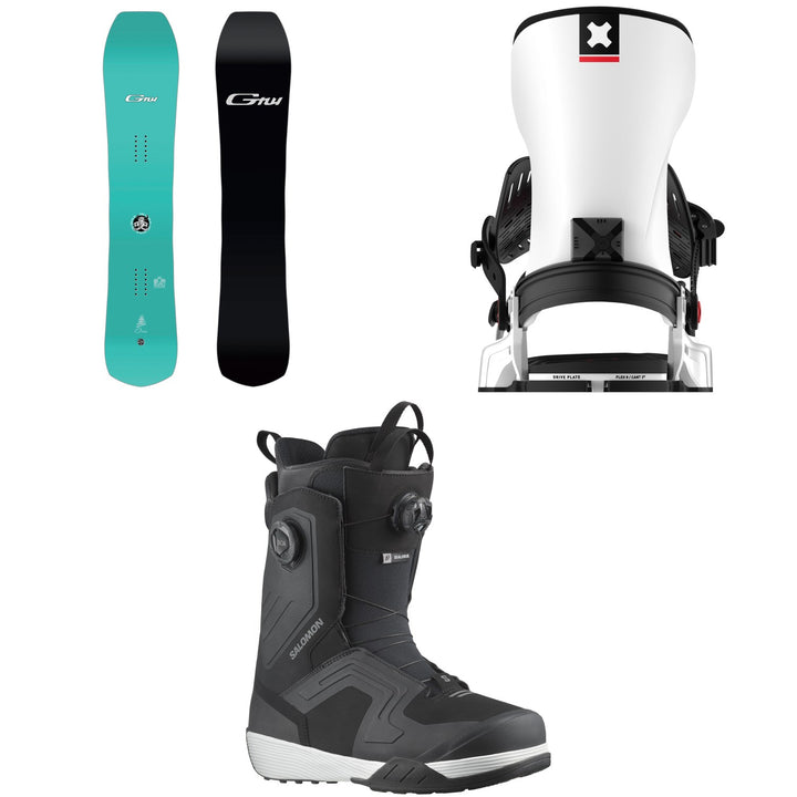 GNU Gremlin C3 Snowboard + Bent Metal Transfer Snowboard Bindings + Salomon Dialogue Dual Boa Snowboard Boots 2026