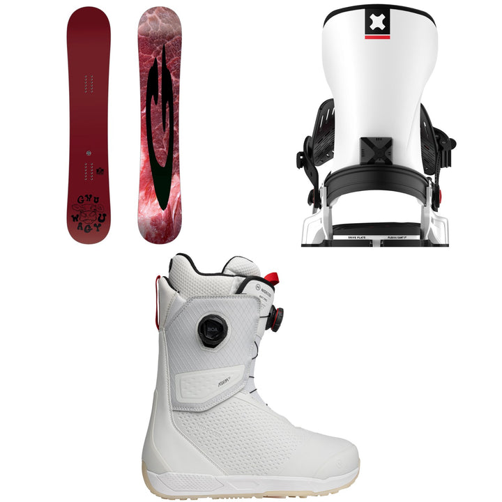 GNU Wagyu C3 Snowboard + Bent Metal Transfer Snowboard Bindings + Nidecker Rift Pro Snowboard Boots 2026