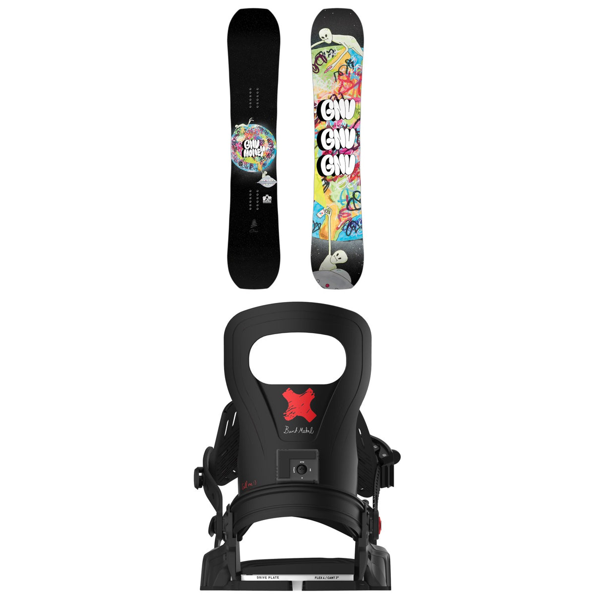 GNU Money C2E Snowboard + Bent Metal Logic Snowboard Bindings 2026