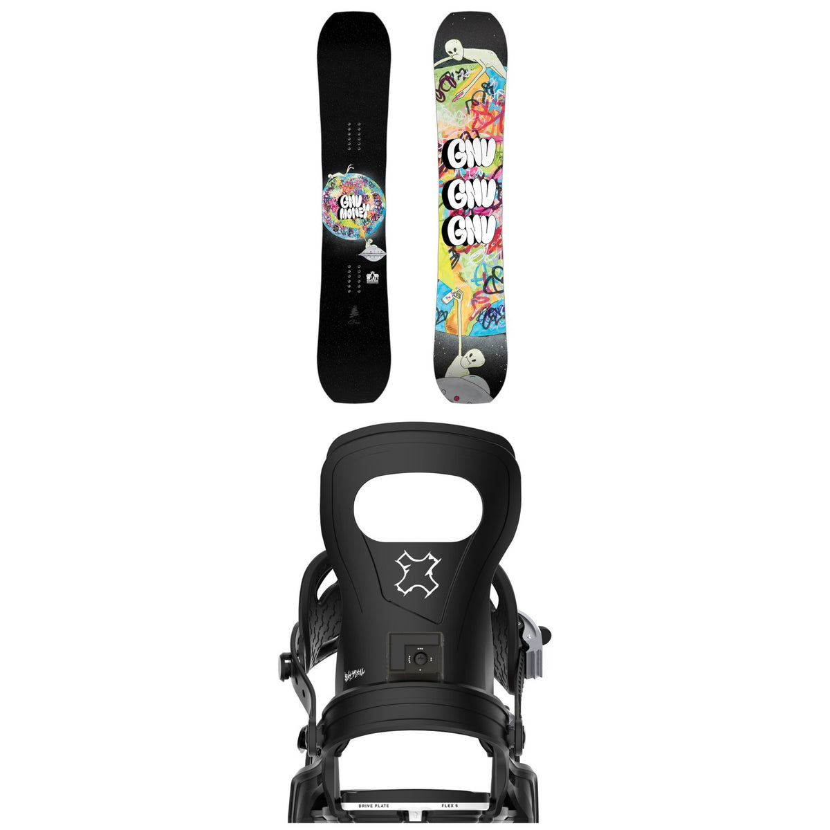 GNU Money C2E Snowboard + Bent Metal Joint Snowboard Bindings 2026