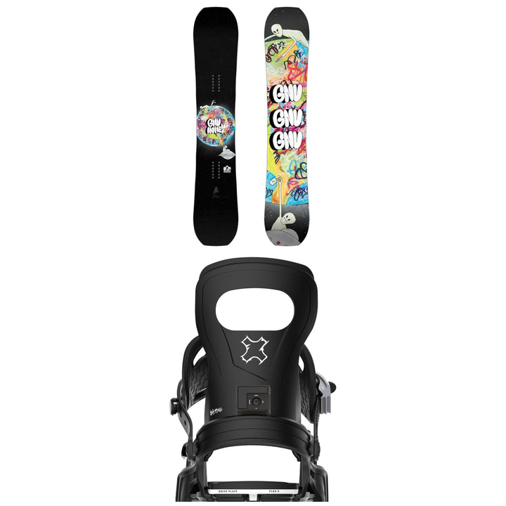 GNU Money C2E Snowboard + Bent Metal Joint Snowboard Bindings 2026