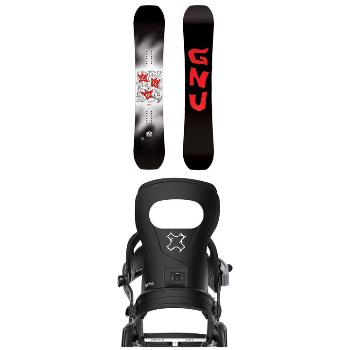 GNU Money C2E Snowboard 2025 + Bent Metal Joint Snowboard Bindings