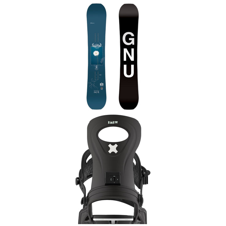 GNU Gloss-C C3 Snowboard 2025 + Bent Metal Metta Snowboard Bindings - Women's
