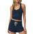 Vuori Halo Performance Crop 2.0 Top - Women's Blue Coast Heather