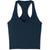 Vuori Halo Performance Crop 2.0 Top - Women's Blue Coast Heather
