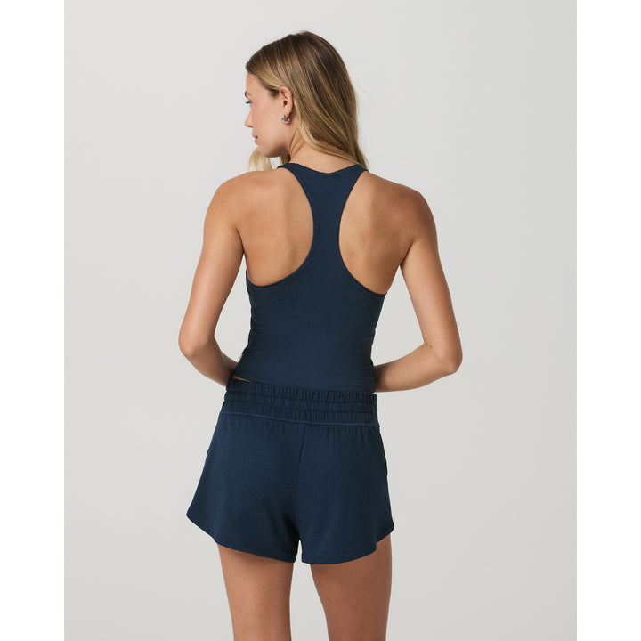 Vuori Halo Performance Crop 2.0 Top - Women's Blue Coast Heather