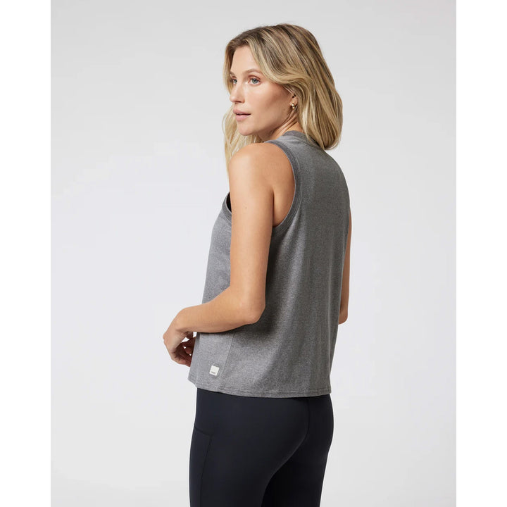 Vuori Energy Top-Long Tank Top - Women's Heather Grey