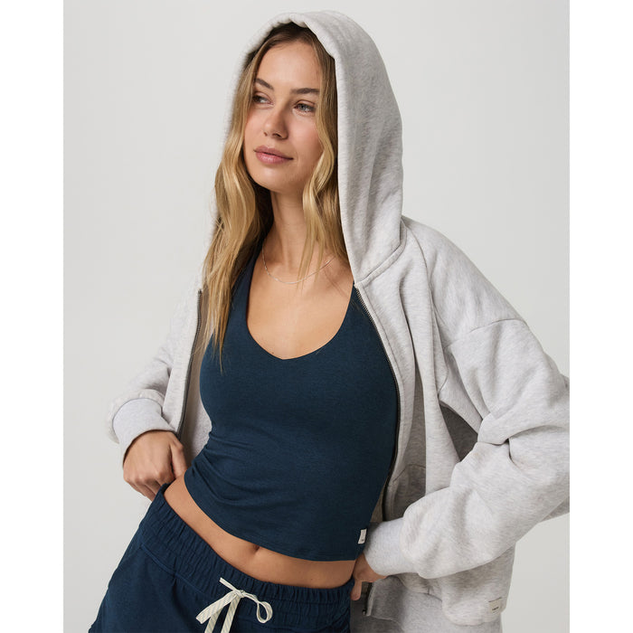 Vuori Halo Performance Crop 2.0 Top - Women's Blue Coast Heather
