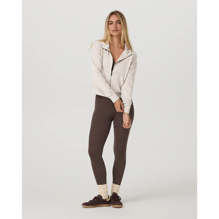 Vuori Halo Modern Full Zip Hoodie - Women's Ecru Heather