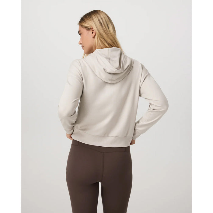 Vuori Halo Modern Full Zip Hoodie - Women's Ecru Heather