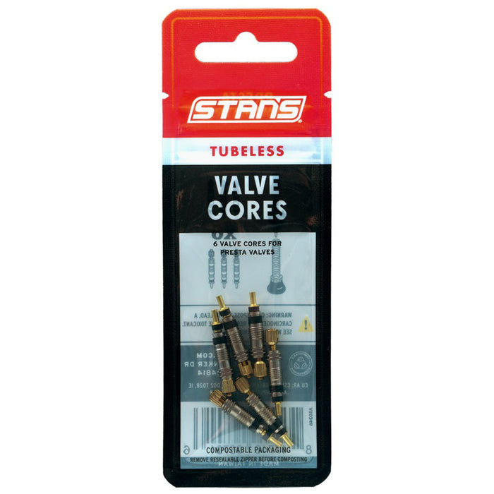 Stan's NoTubes Tubeless Universal Valve Cores - Presta, 6-Pack
