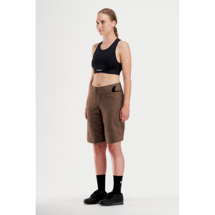 Peppermint Cycling Co. Signature Tech Shorts - Women's Pasteque Cacao
